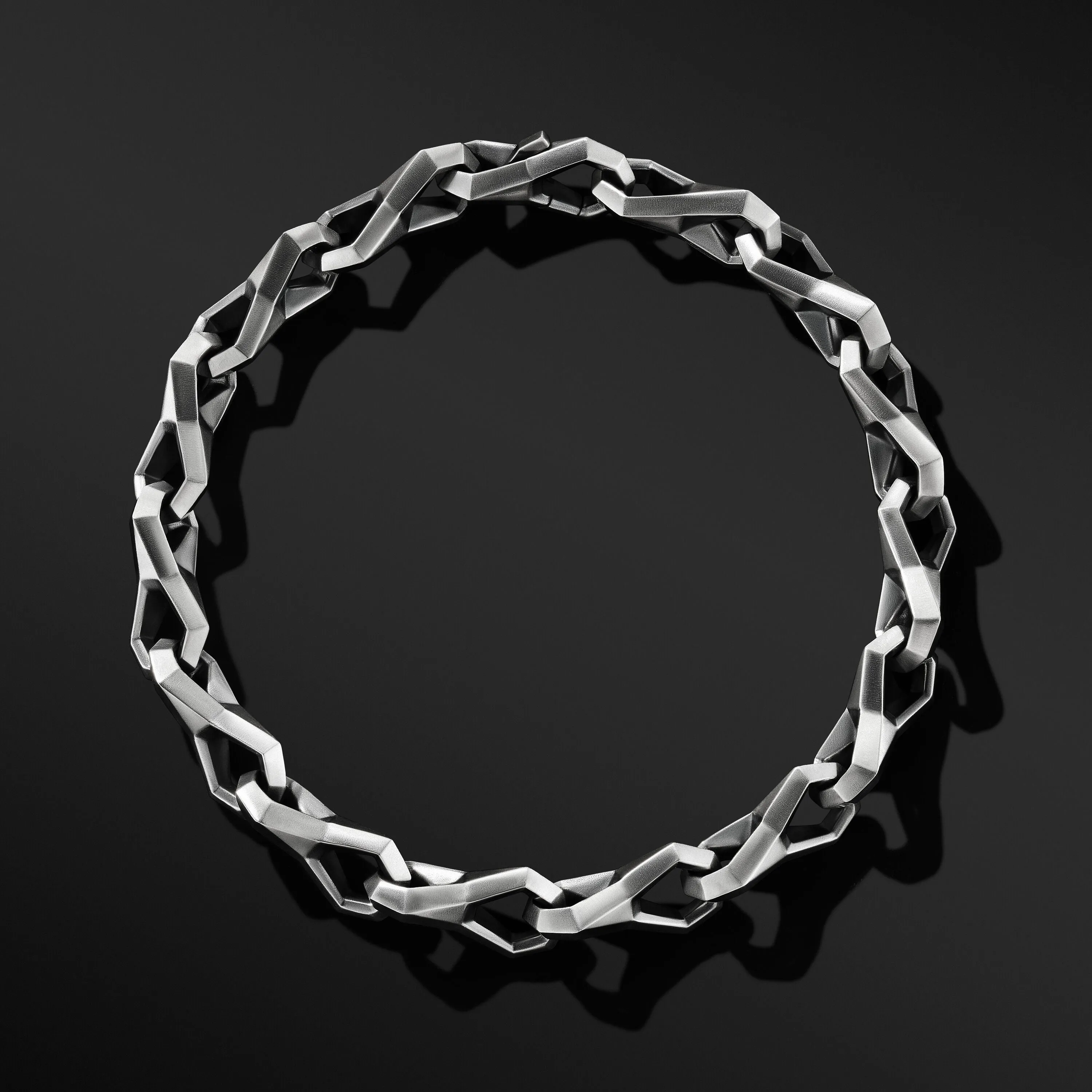 David Yurman Gents Faceted Link Bracelet, 9MM