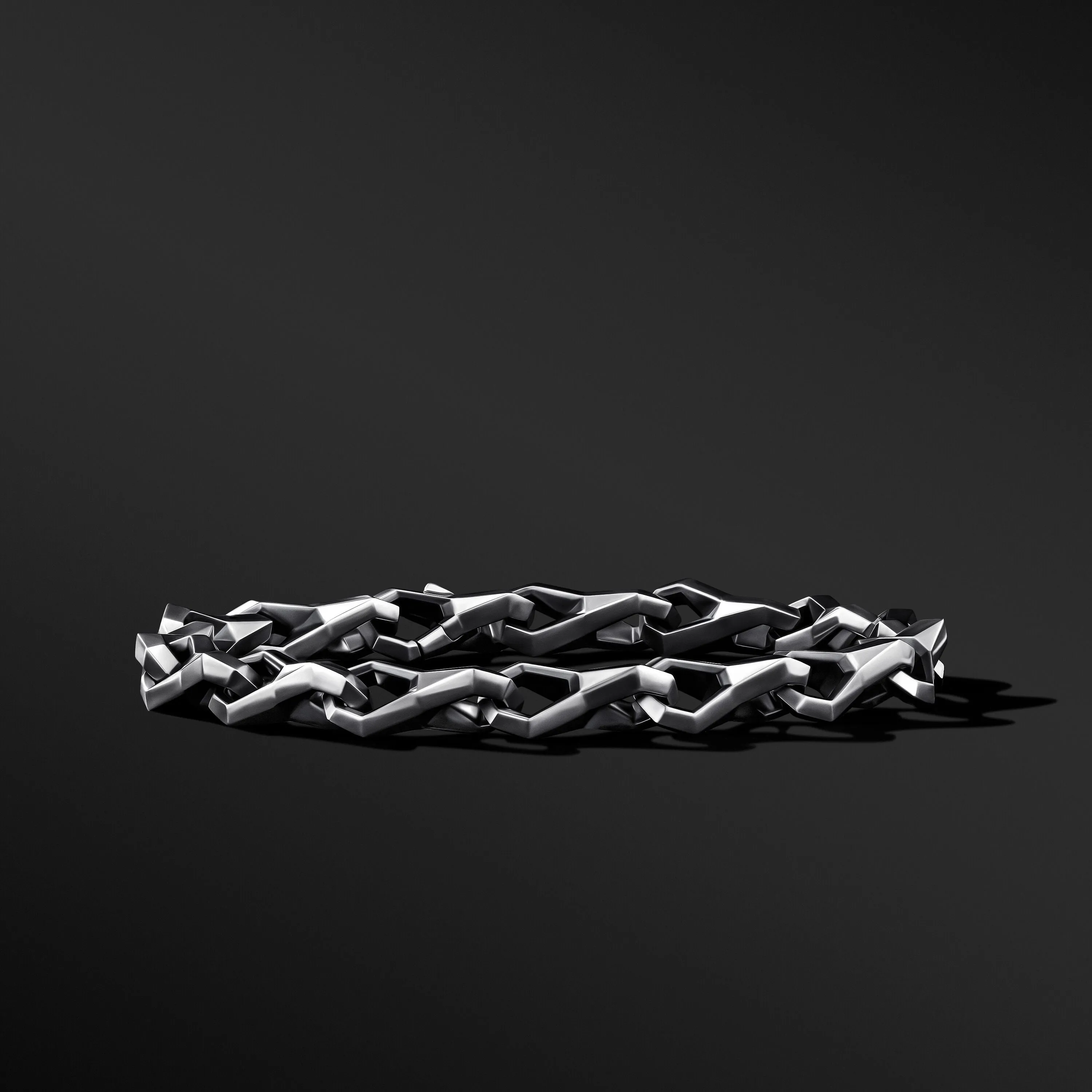 David Yurman Gents Faceted Link Bracelet, 9MM