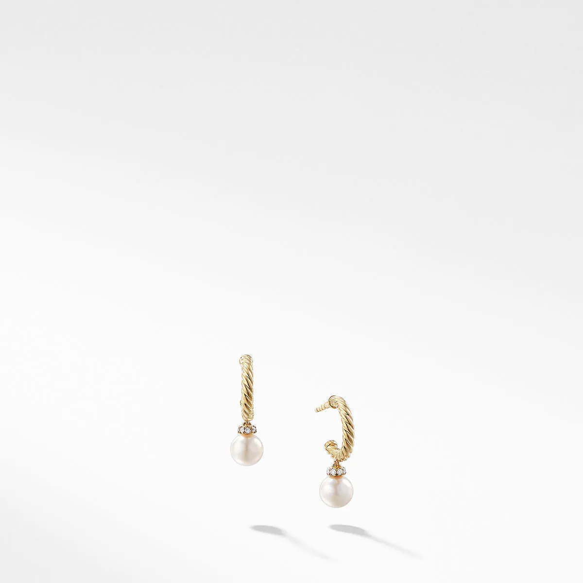 David Yurman Solari 18k Gold Pearl Drop Earrings