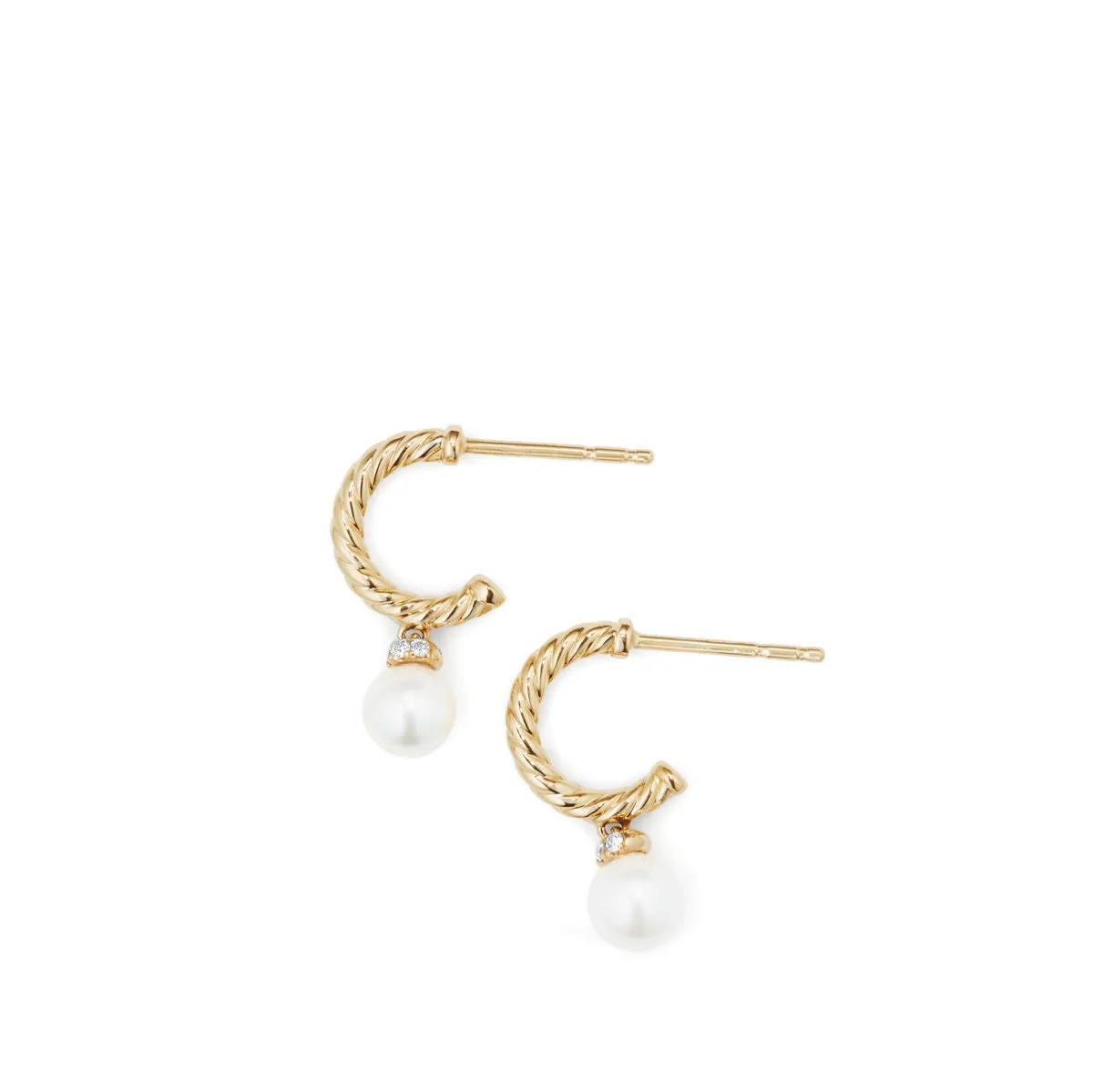 David Yurman Solari 18k Gold Pearl Drop Earrings