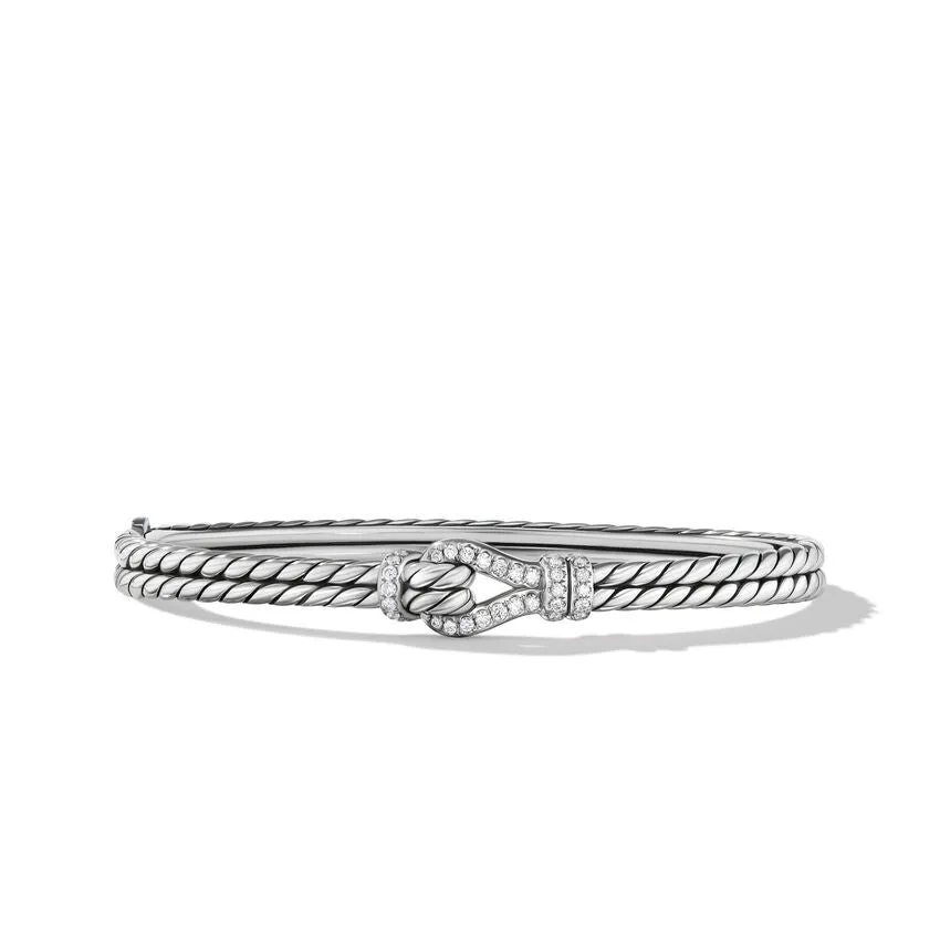 David Yurman Thoroughbred Loop Bracelet with Pave Diamonds