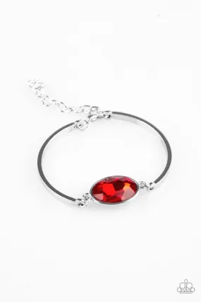 Definitely Dashing Red Gem Bracelet - Paparazzi Accessories