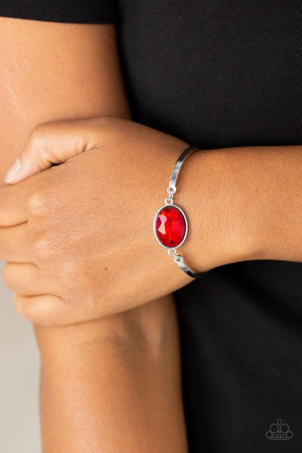 Definitely Dashing Red Gem Bracelet - Paparazzi Accessories