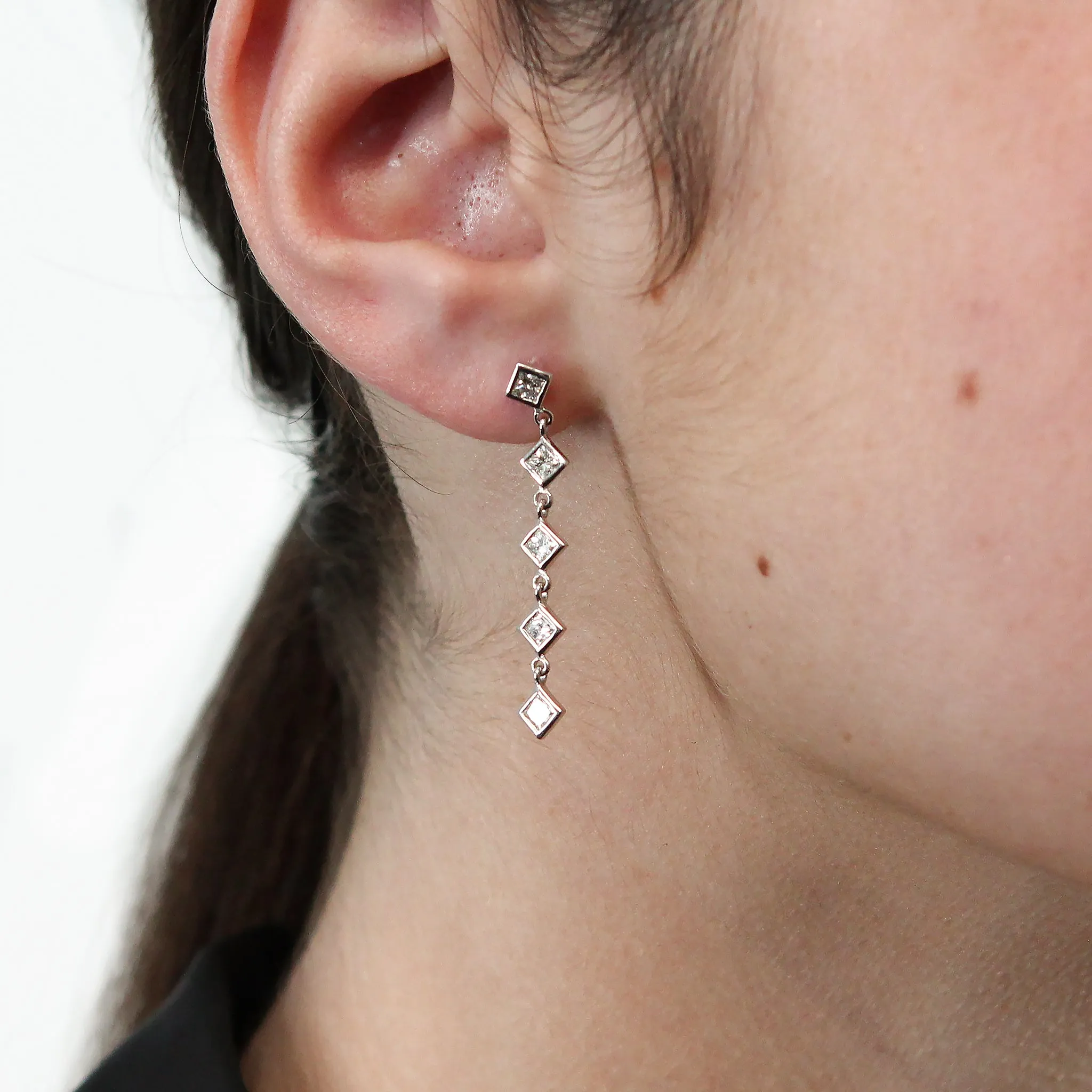 Diamond Drop Earrings