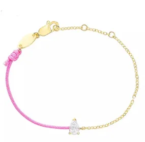 Diamond Drop String Bracelet