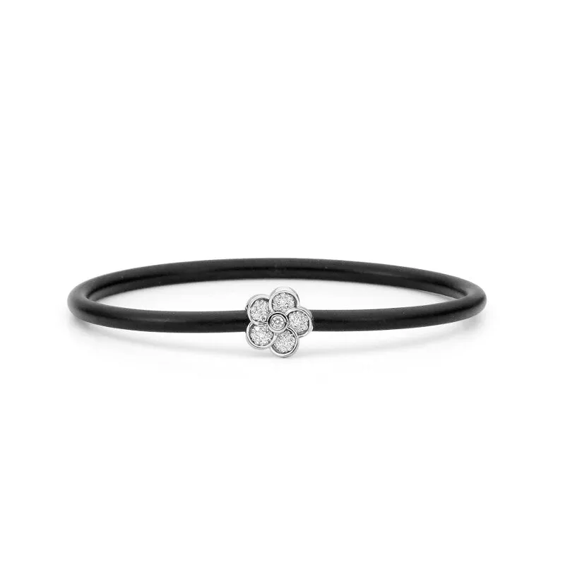 Diamond Flower Neoprene Bangle