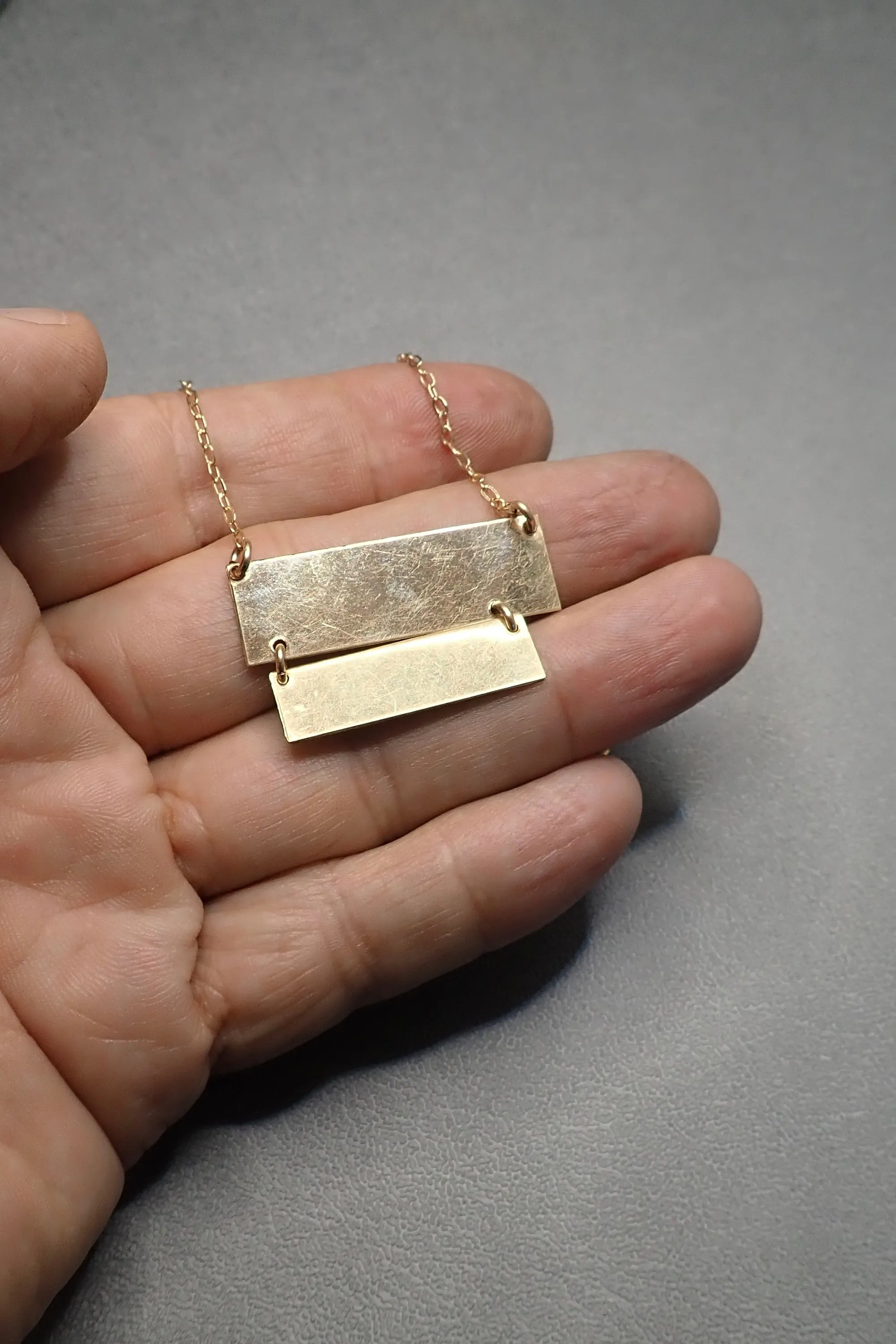 DOUBLE RECTANGLE PENDANT