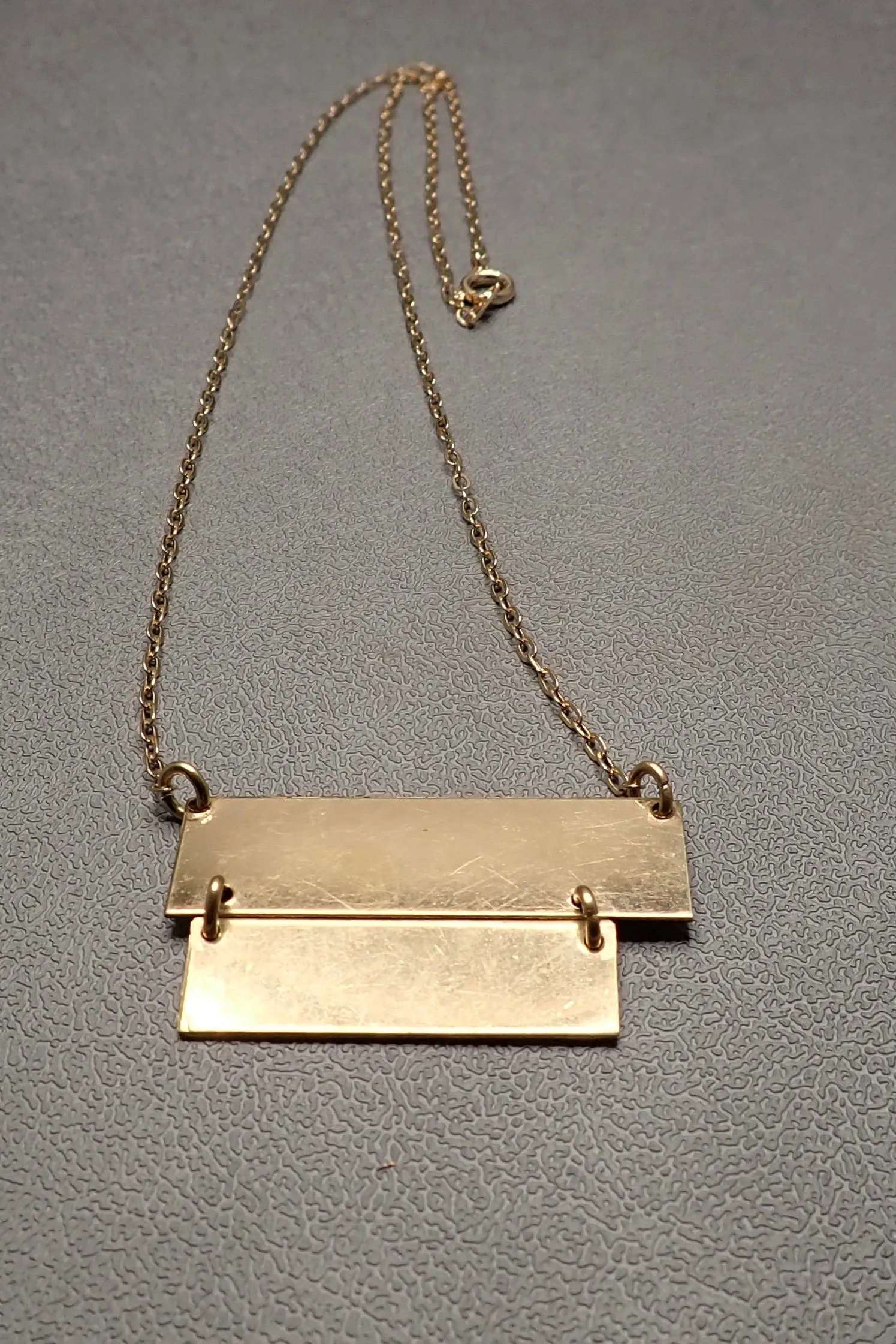 DOUBLE RECTANGLE PENDANT