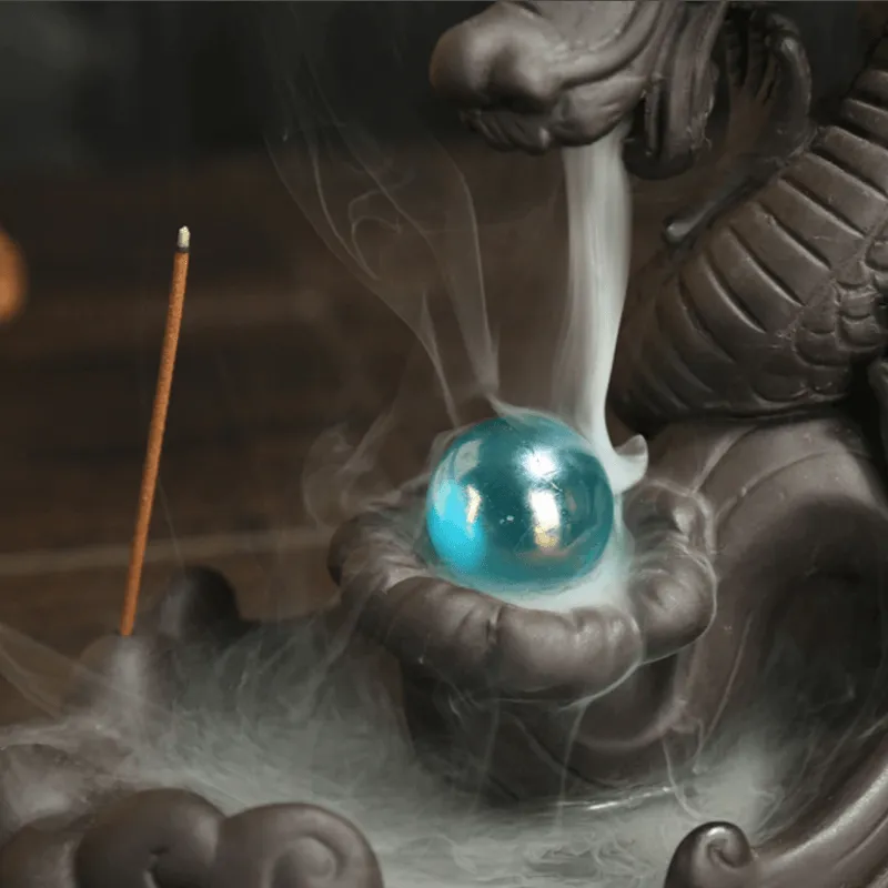 Dragon With The Gem Incense Burner