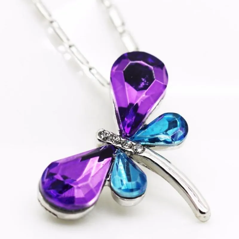 DRAGONFLY Kisses Purple-Teal Gem Set