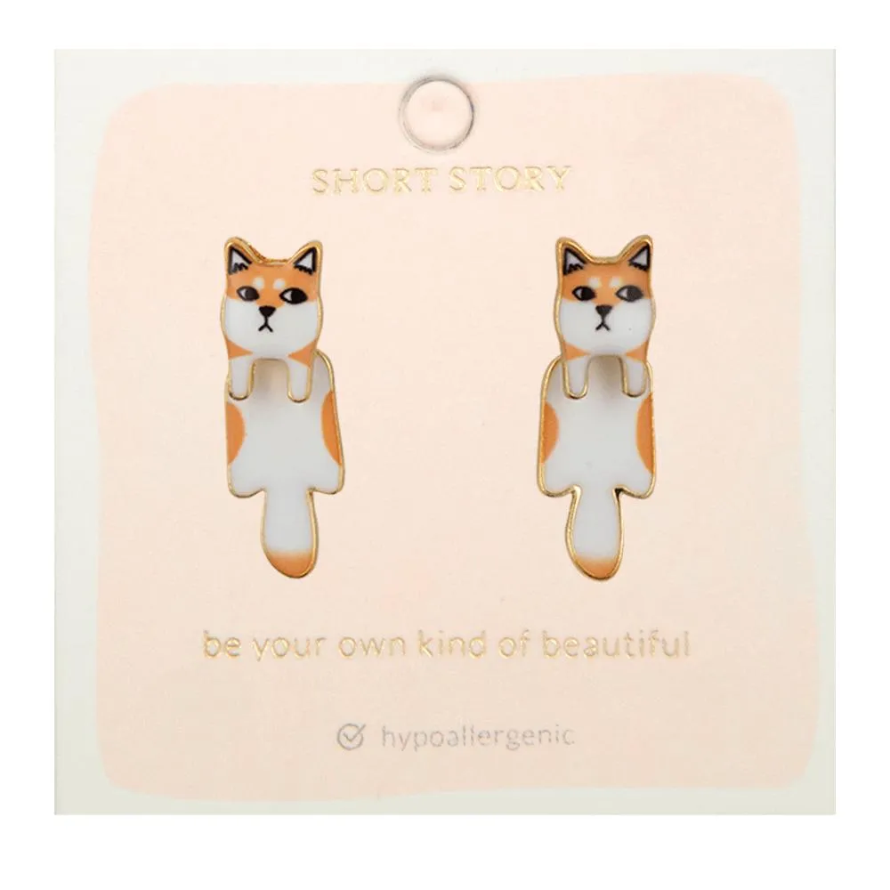 Drop Earring Dog Shiba *