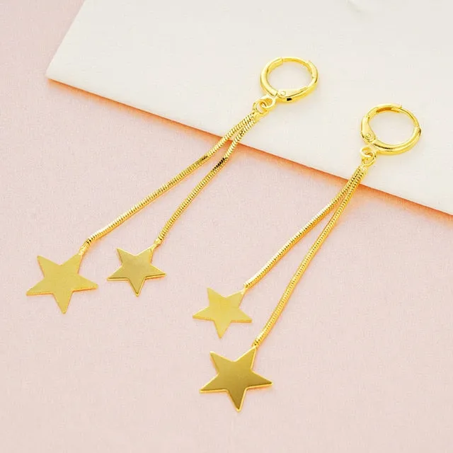 Dubai Ear line Tassel Earrings for women 2020 new 24K Gold Color butterfly dangle earring fashion female wedding jewelry gifts