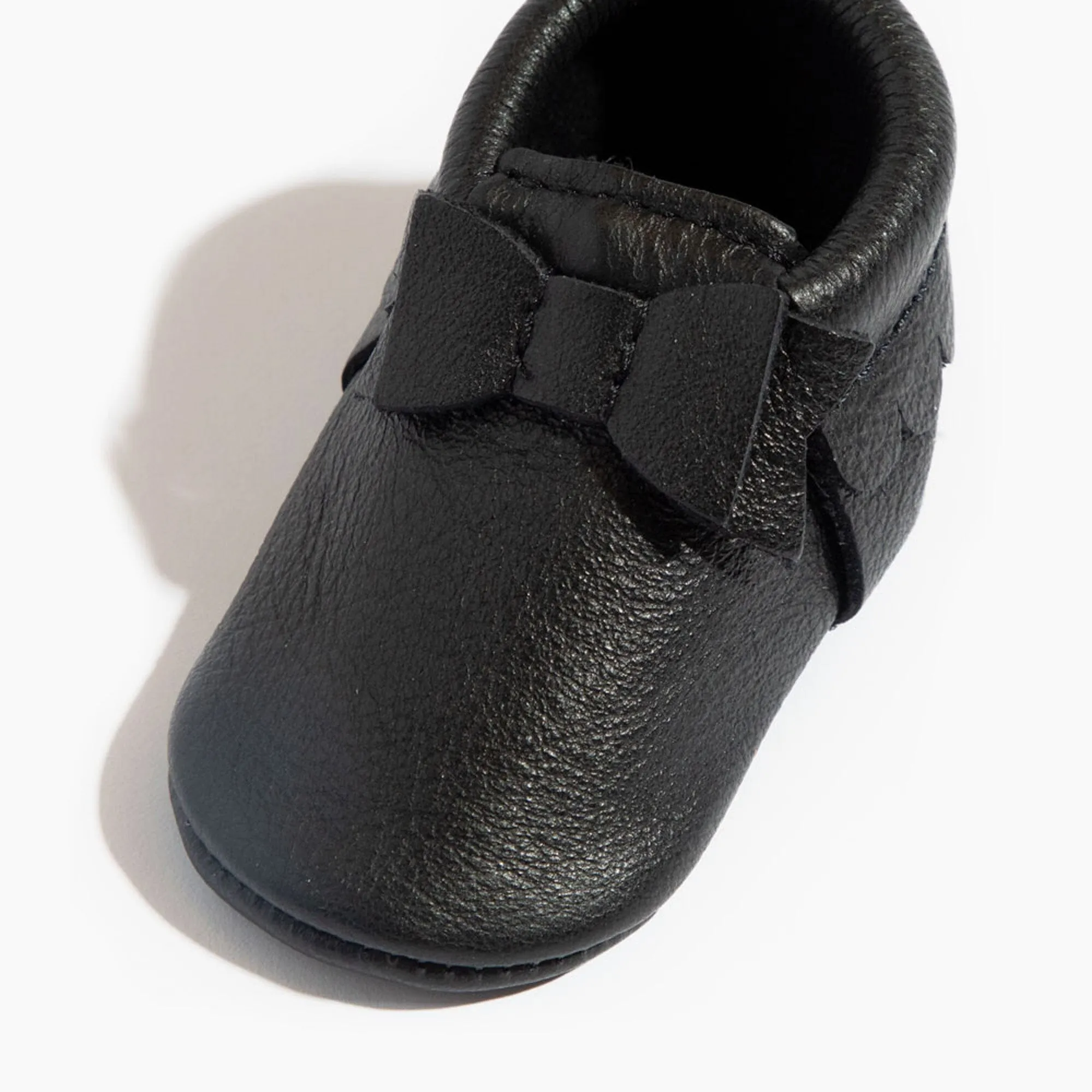 Ebony Bow Baby Shoe