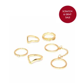 Elegant Gold Midi Rings - Sample