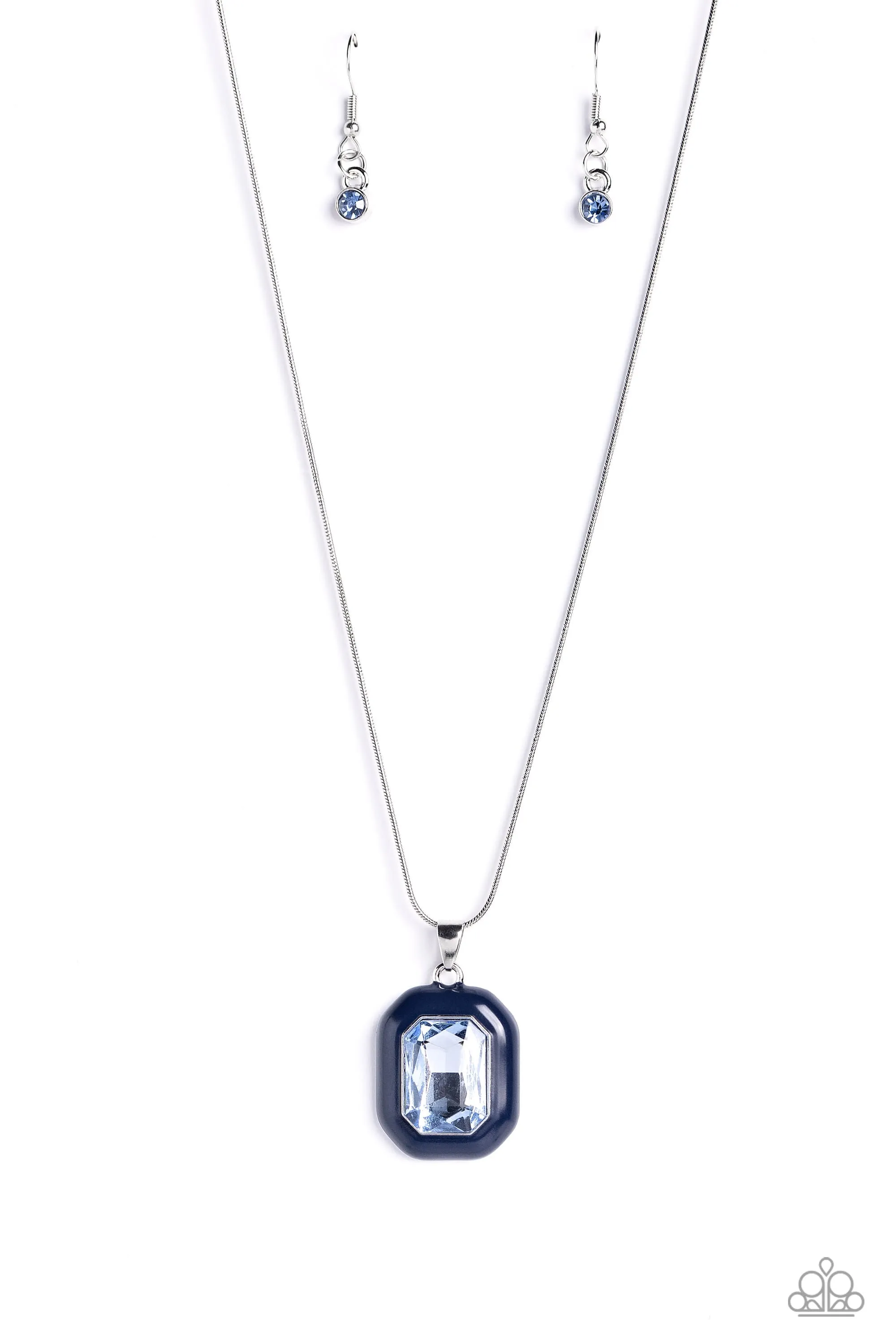 Emerald Energy Blue Gem Necklace - Paparazzi Accessories