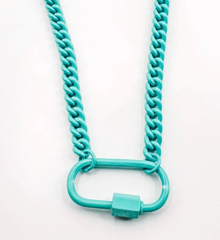 Enamel Clip Necklace