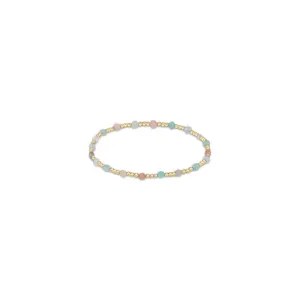 enewton: Gemstone Gold Sincerity Pattern 3mm Bead Bracelet - Hot Mess