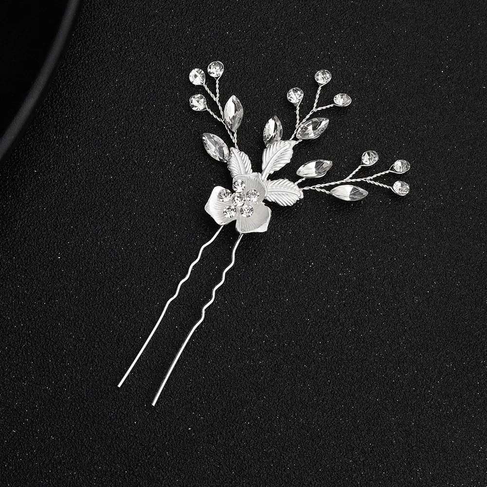 Flower Leaves Bridal Tiara Hair Accessories Rose Elements Hair Side Comb Elegant Hair Accessories