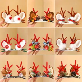 Girls Cute Moose Antlers Christmas Hair Bands Hair Accessories