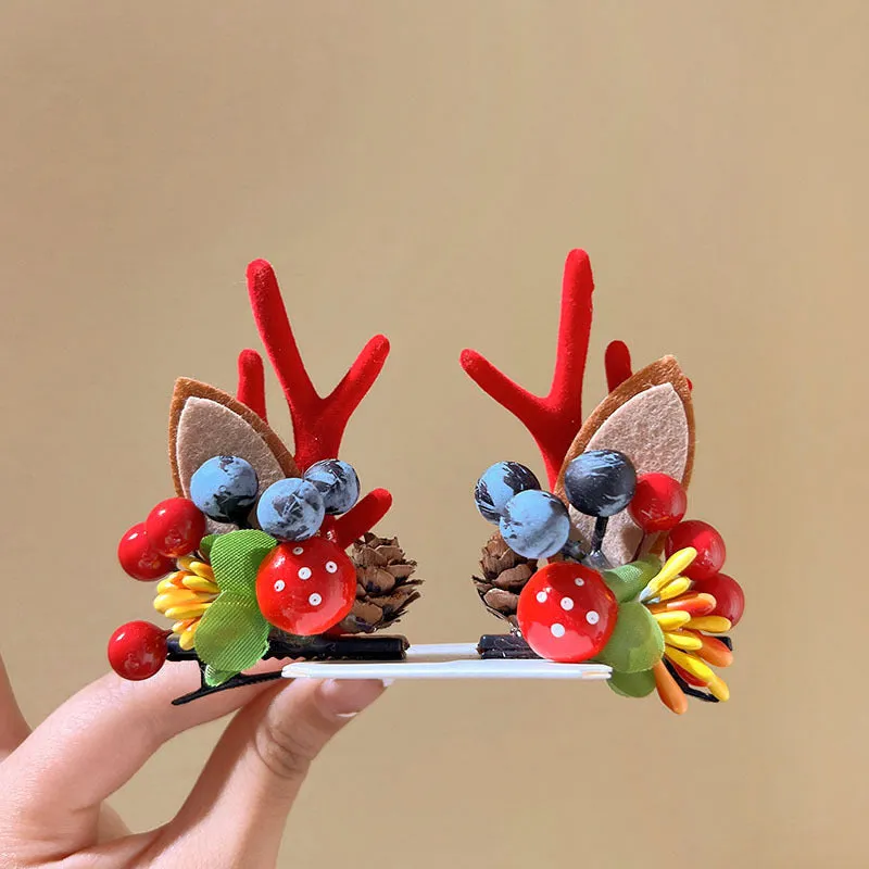 Girls Cute Moose Antlers Christmas Hair Bands Hair Accessories