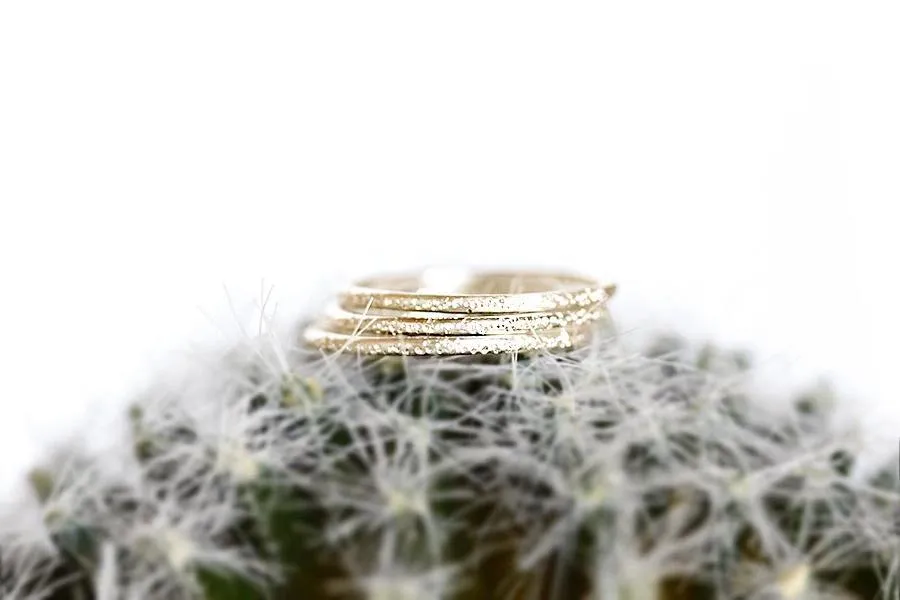 Glint Stardust Stacking Rings