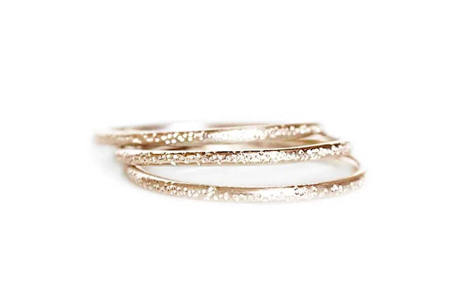 Glint Stardust Stacking Rings