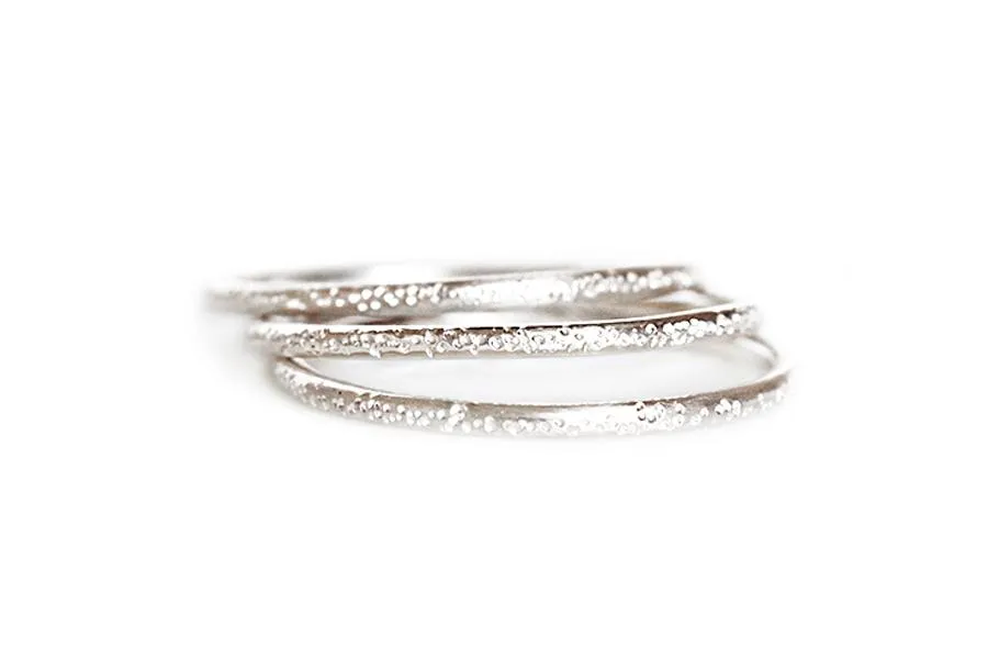 Glint Stardust Stacking Rings