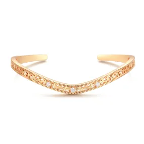 Gold Floral Bangle