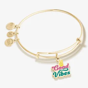 'Good Vibes' Charm Bangle Bracelet