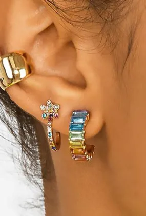 GRAZIELLA - GOLD GEM STONE EARRING