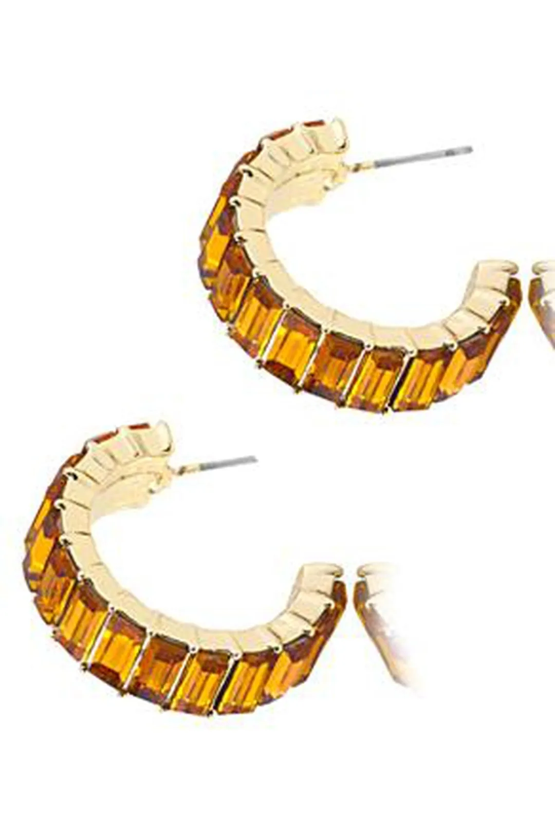 GRAZIELLA - GOLD GEM STONE EARRING