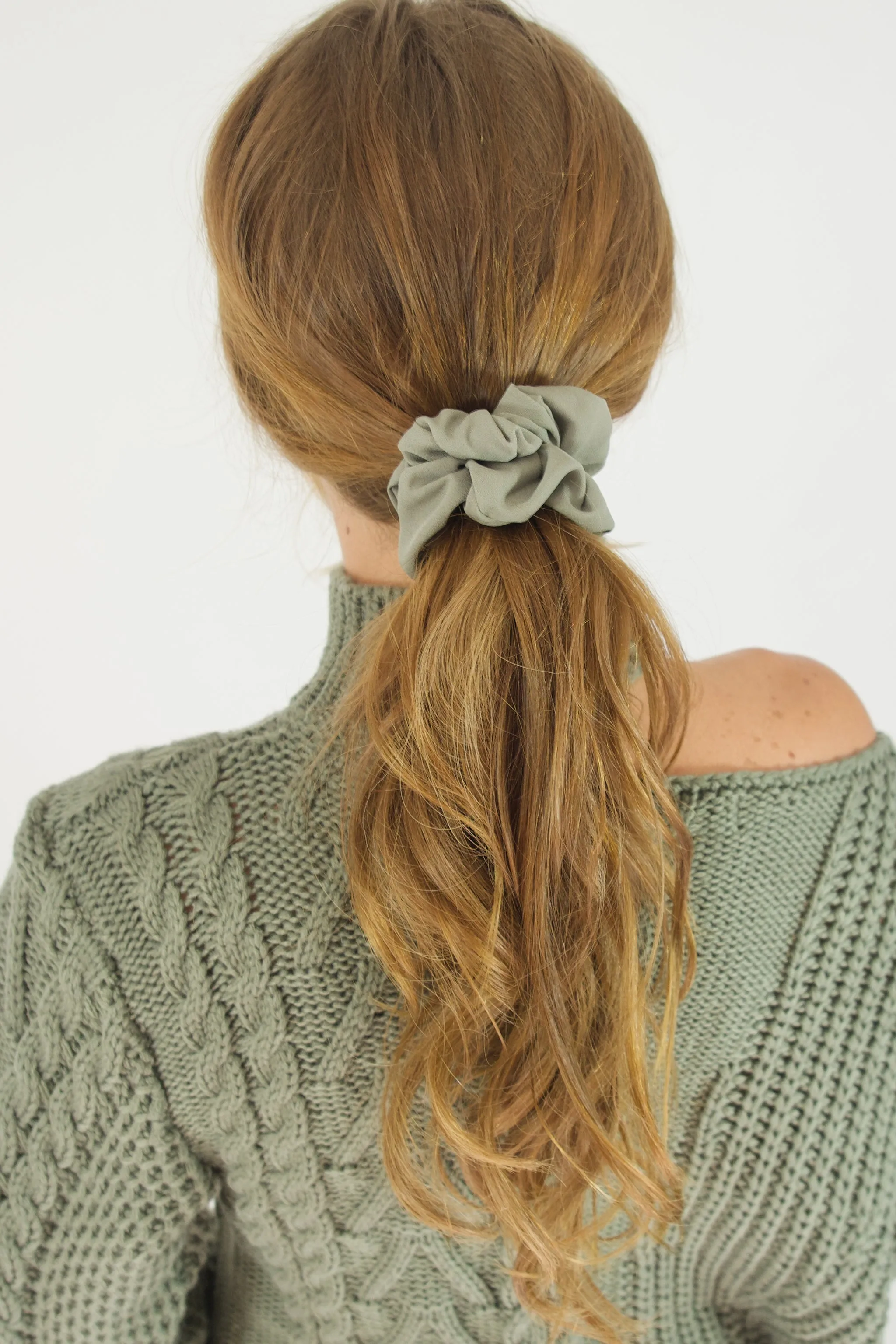 Green Sparkle Hair Scrunchie