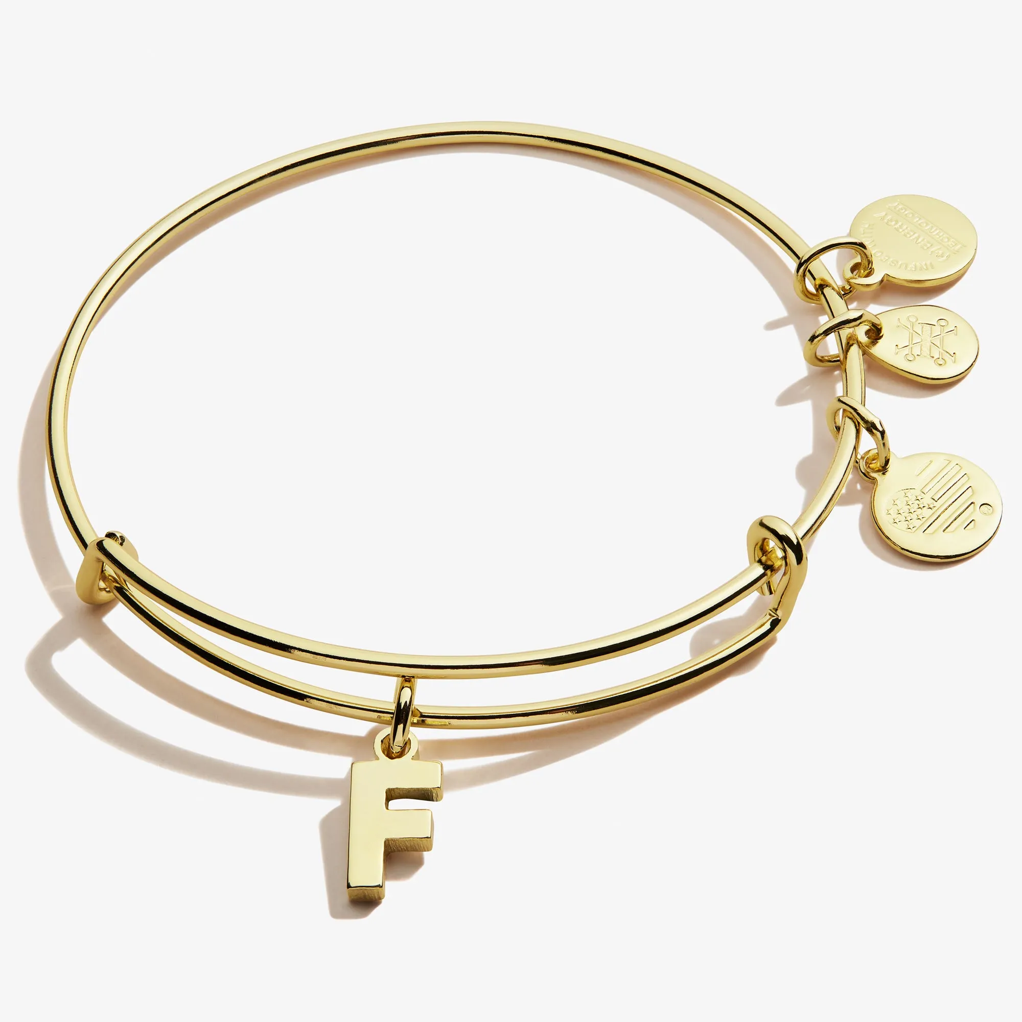 Initial F Charm Bangle