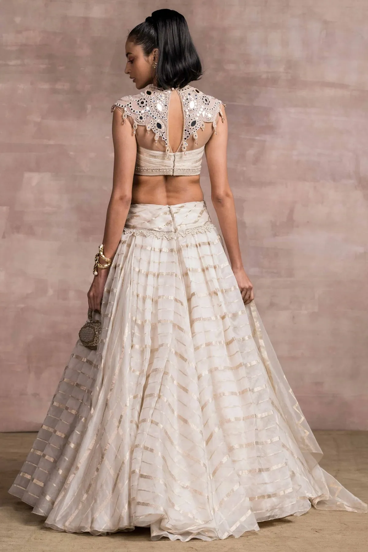 Ivory Bow Lehenga