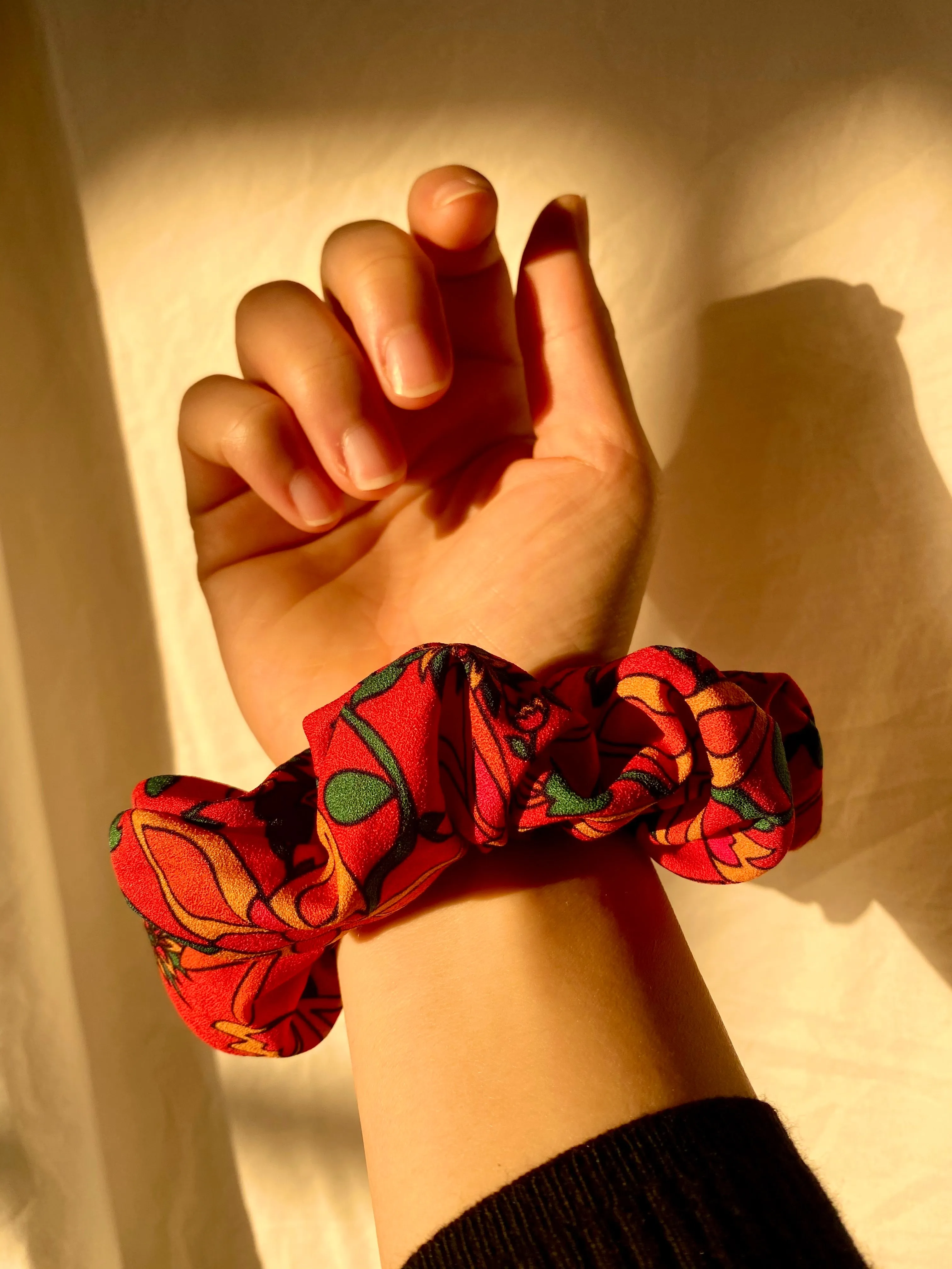 Kampot Print Hair Scrunchie