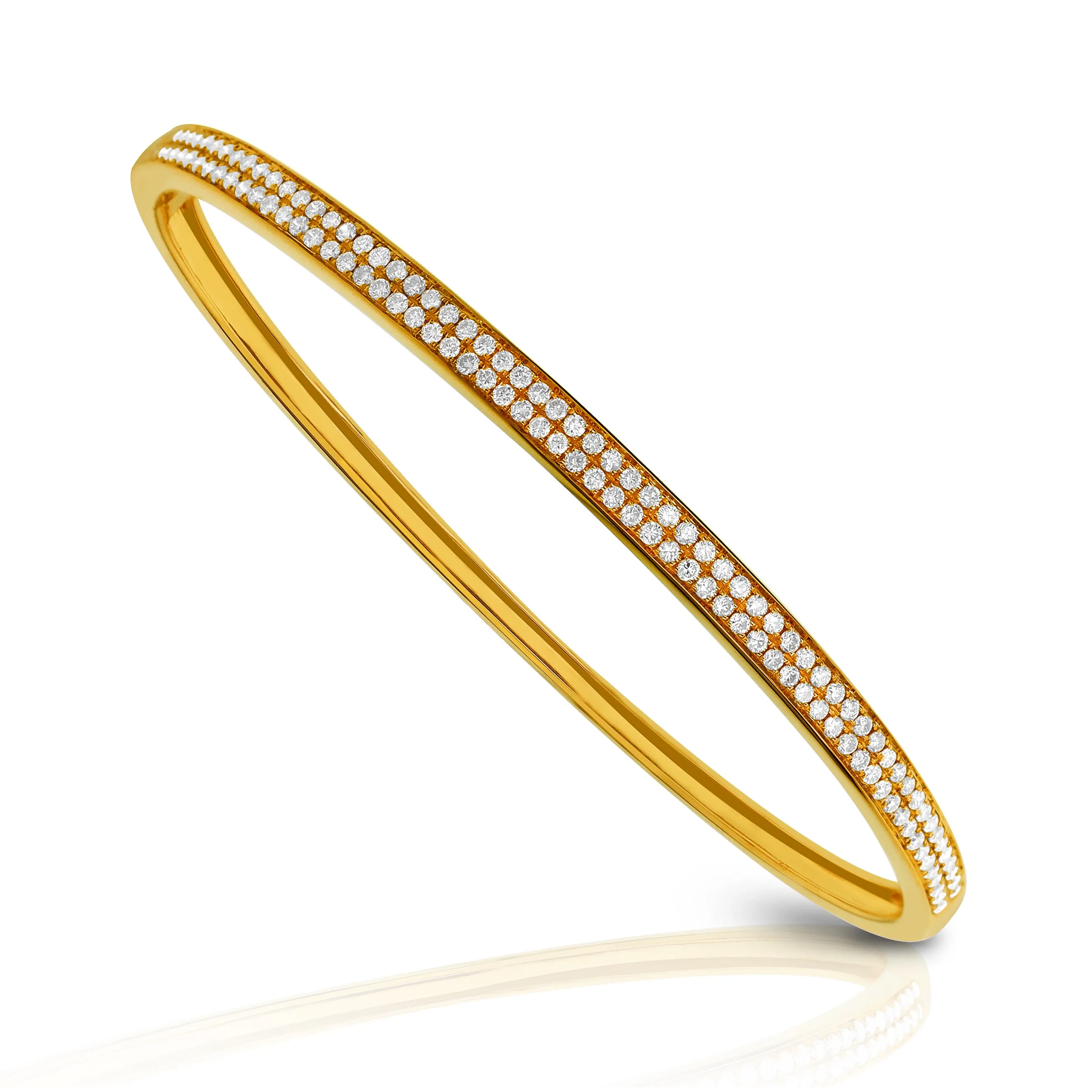 Knife Edge Diamond Bangle