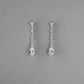 Link Drop CZ Earrings