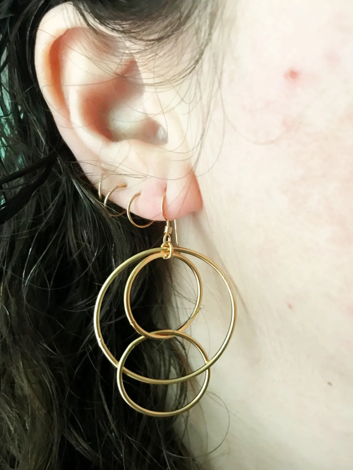 Linked Rings Statement Earrings