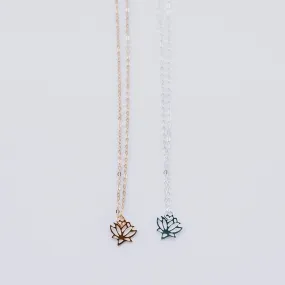 Lotus Pendant Necklace