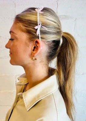 Mini Ballet Bow Pearl Headband