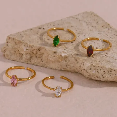 Minimalist Crystal Rings