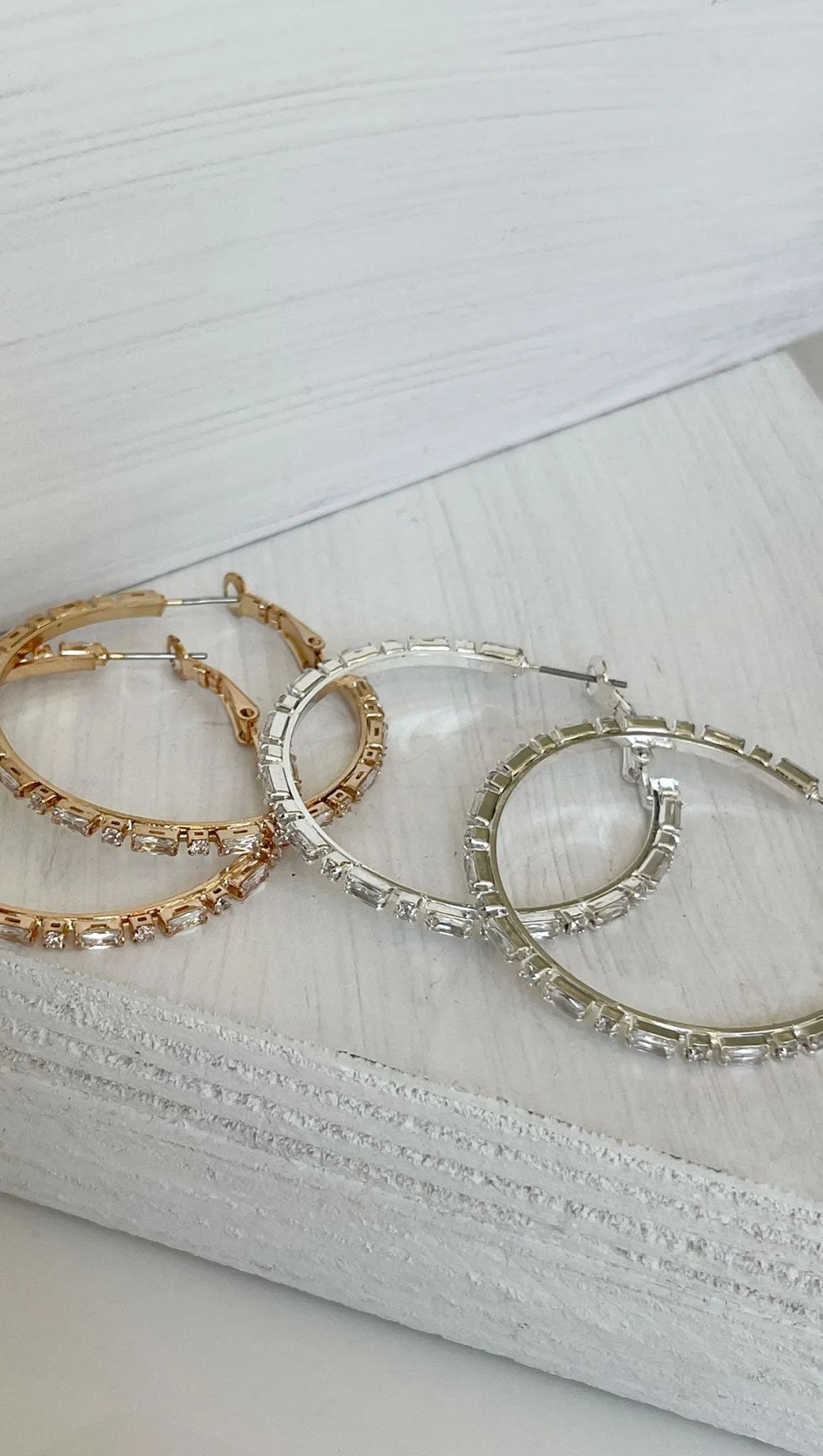 Mixed Gem Hoops - Various Colors