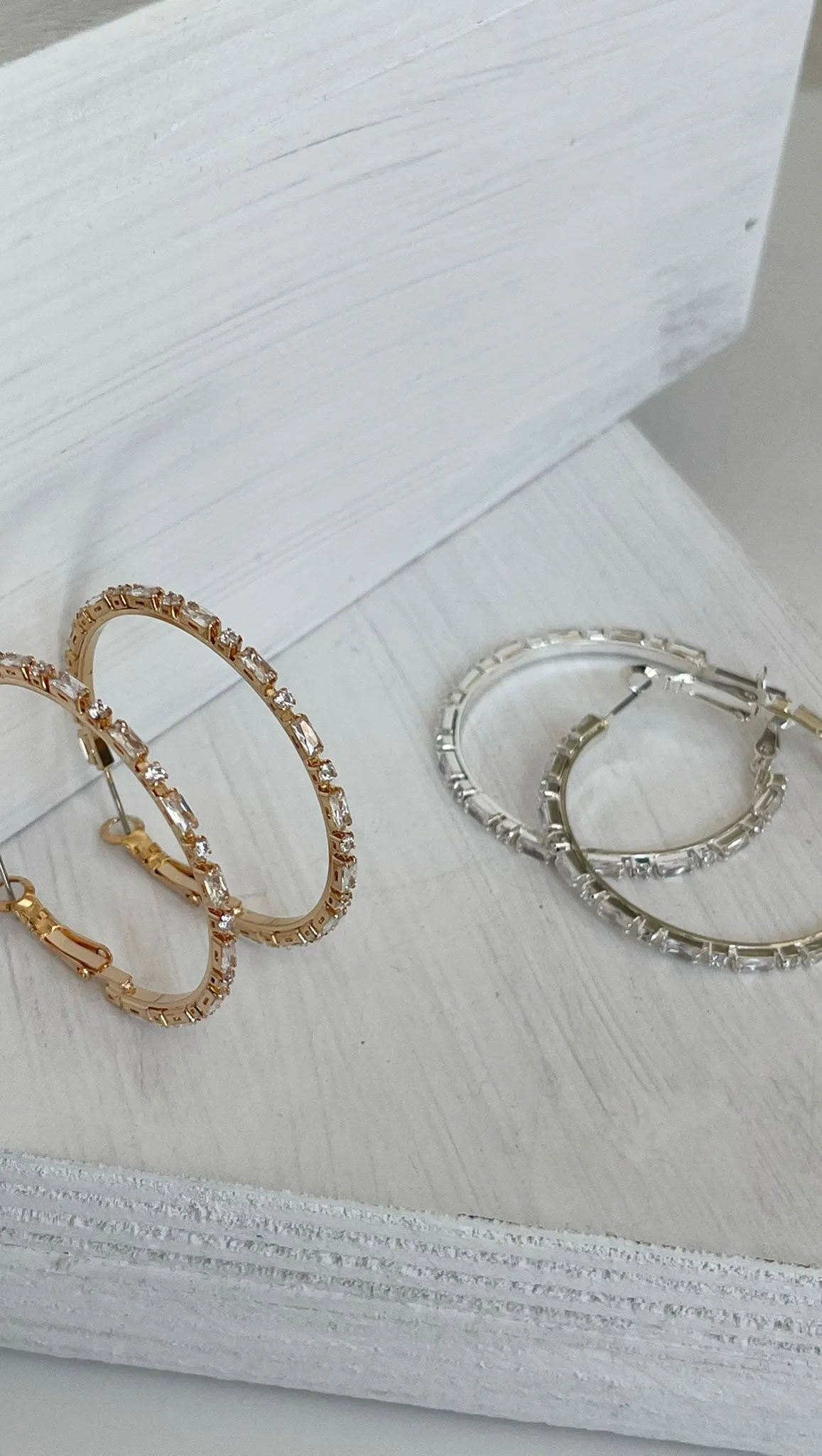 Mixed Gem Hoops - Various Colors