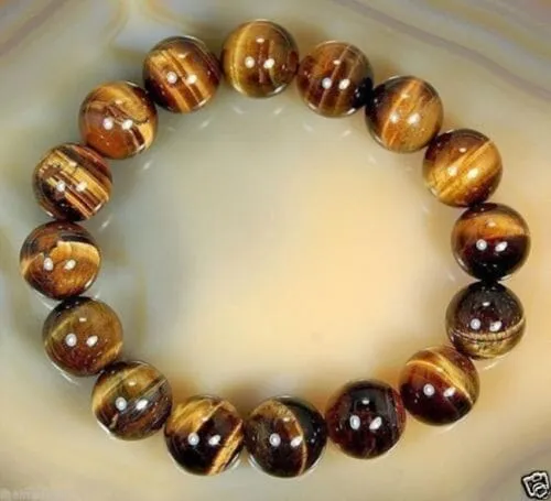 Natural Stone Tiger's Eye Buddha Bracelet