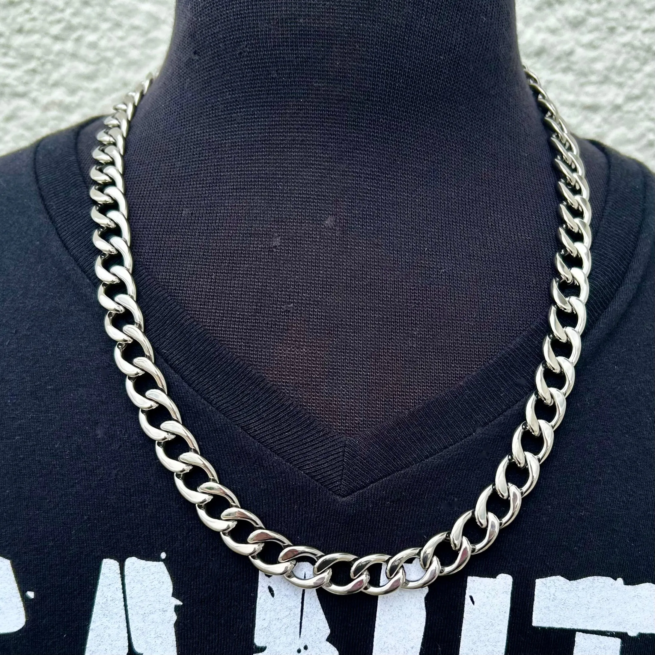 Necklace - Diamond Cut Cuban Link - Custom - Polished - 3/8 Wide - CN06