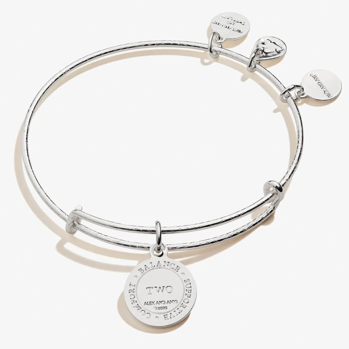 Number 2 Charm Bangle