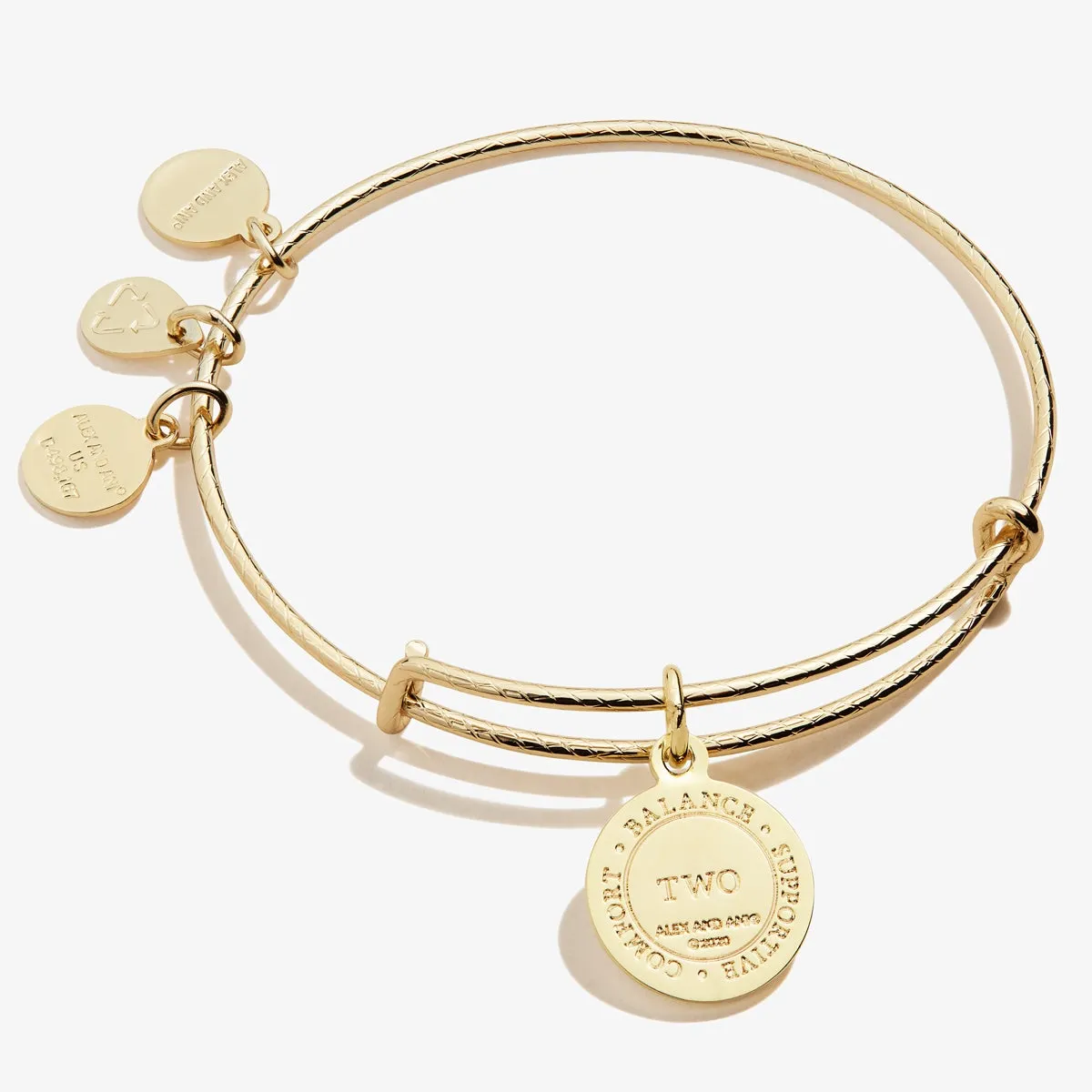 Number 2 Charm Bangle