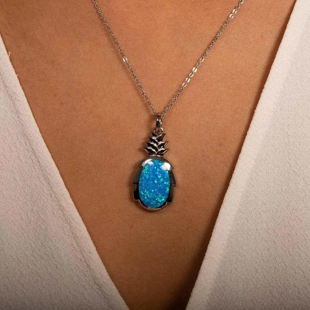 Opal Pineapple Pendant