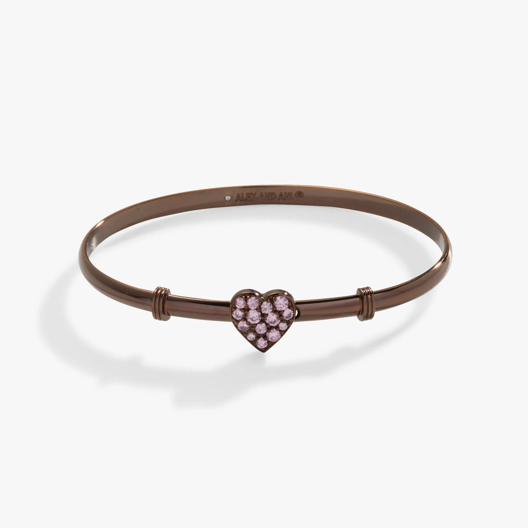 Pave Heart Clip Bangle