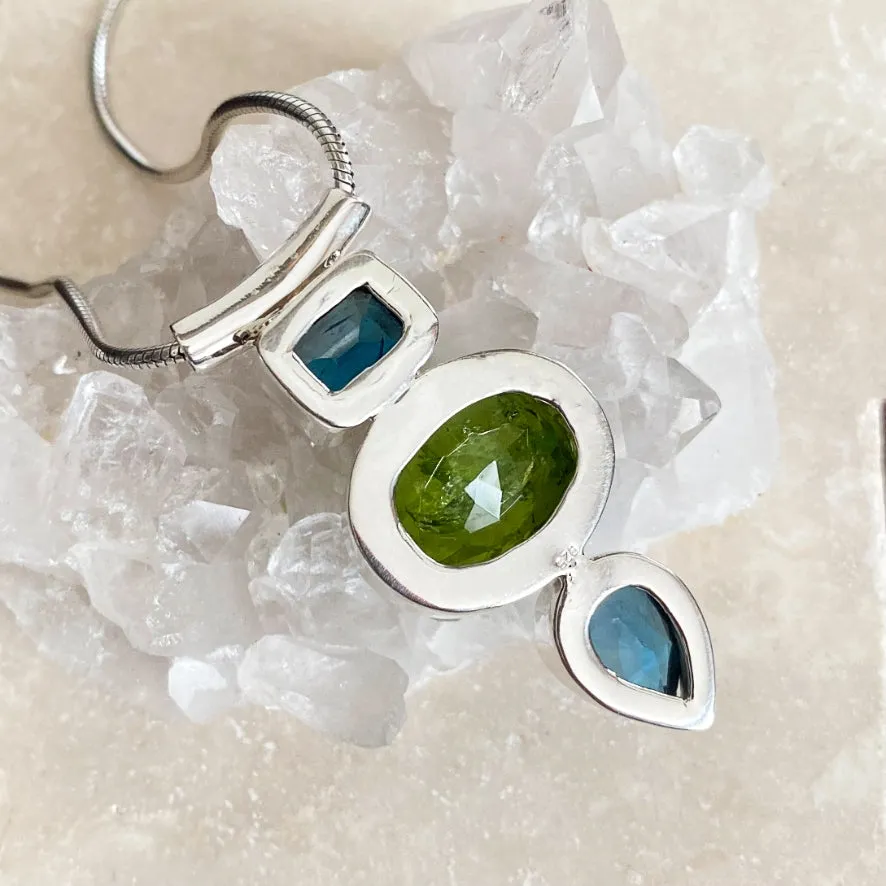 Peridot & London Blue Topaz Necklace